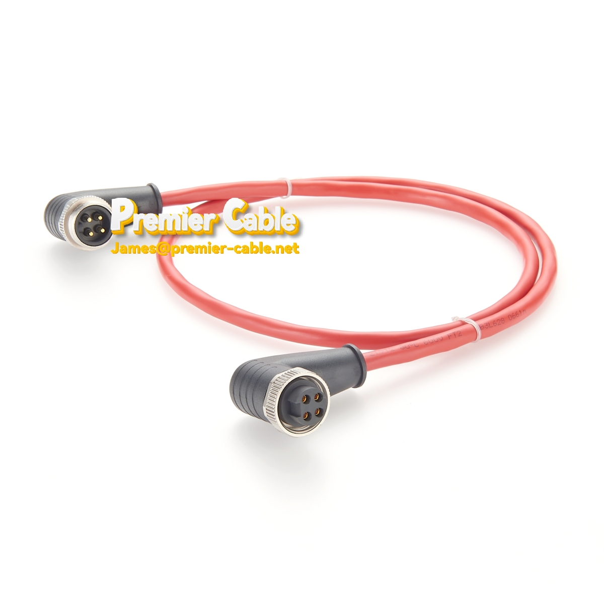 CC-Link cable with 4-pin 7/8"-16UN minifast connector 